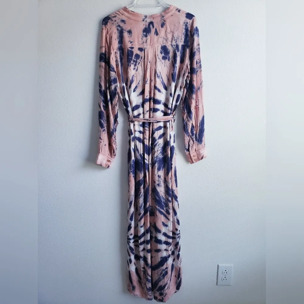 Young Fabulous And Broke Decker Shirt Dress In Pink Sand Spin - Image 9