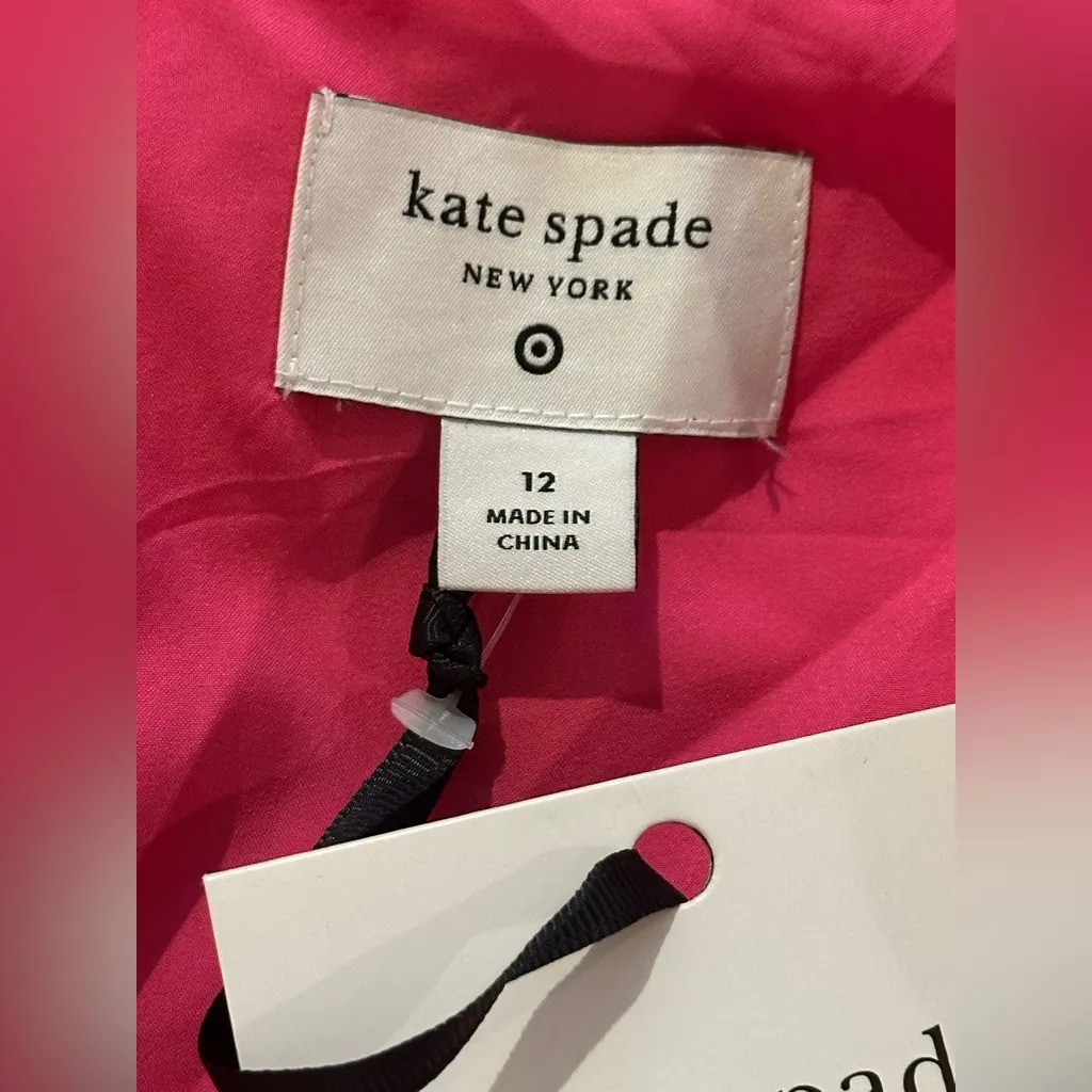 Kate Spade Target Rose Red-plum V-neck sleeveless midi dress size 12 NWT - Image 10
