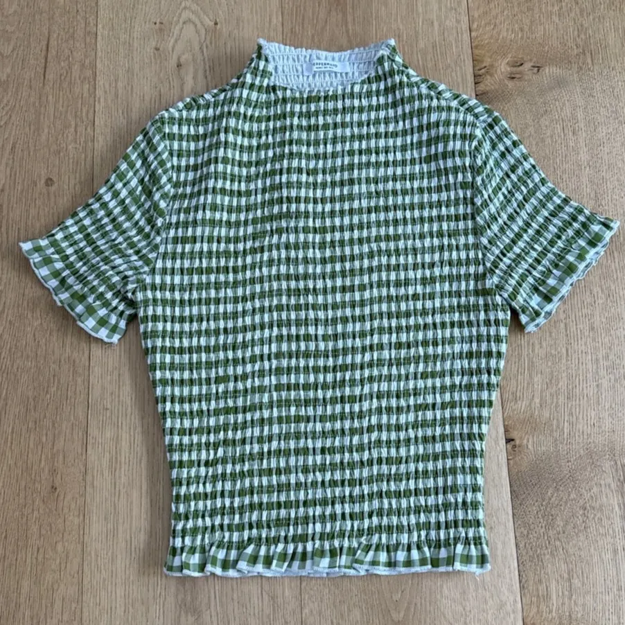 Peppermayo Checkered Sweetest Pie T-Shirt Size US 0 in Sage Green - Image 2