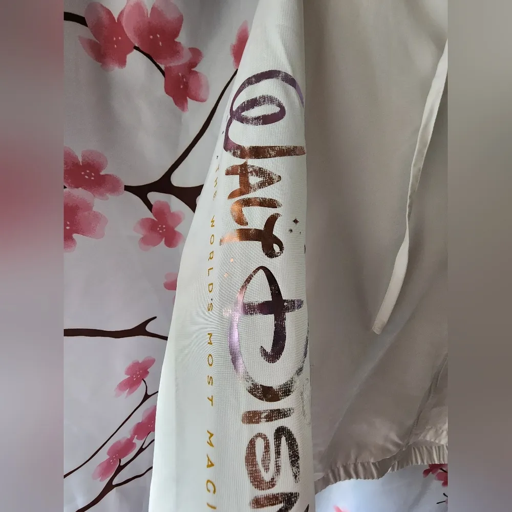 Walt Disney World 50th Anniversary White Rosegold Lightweight Zip Jacket Small - Image 2