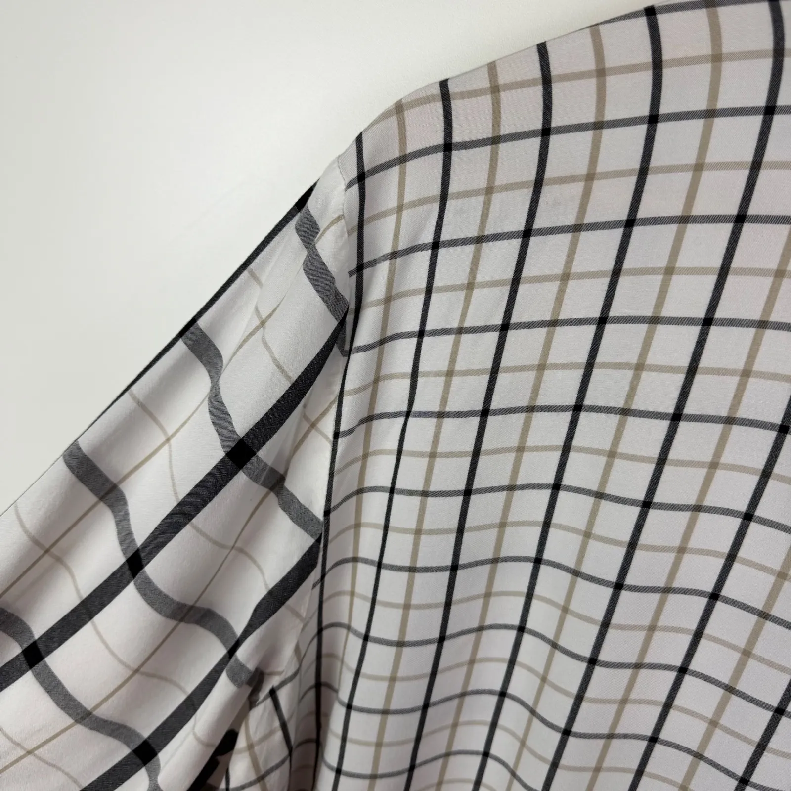 J Jill Plaid Button Down Tunic Top Size XL Classic Minimalist Fall Relaxed Soft - Image 3