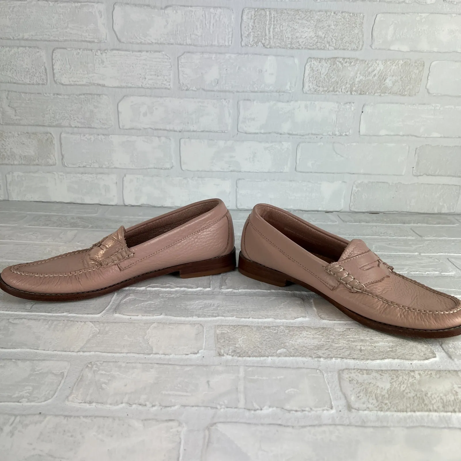 Weejuns G.H. Bass & Co Whitney Penny Loafers Womens 8 M Leather Blush Pink 22821 - Image 9