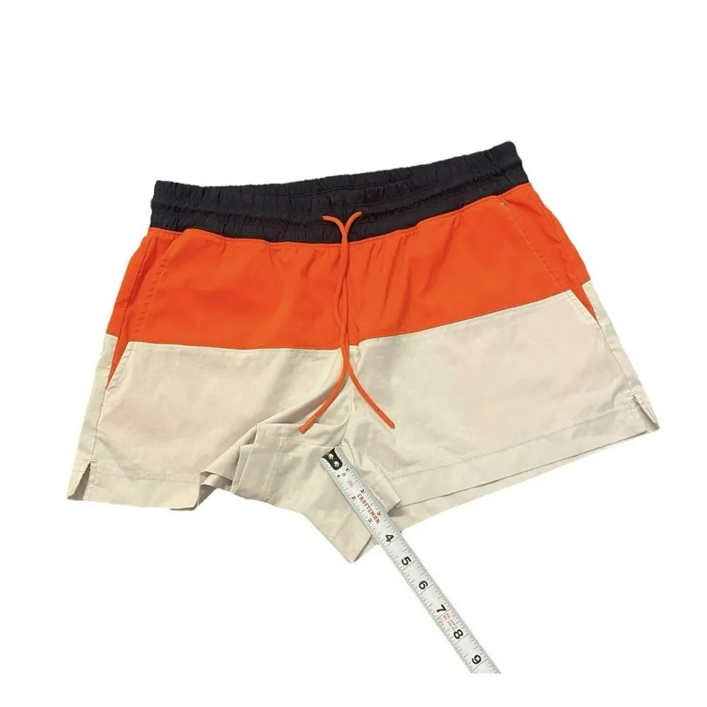 Athleta  Womens 10 Oahu Shorts Color-block Drawstring Pockets Pull On - Image 5