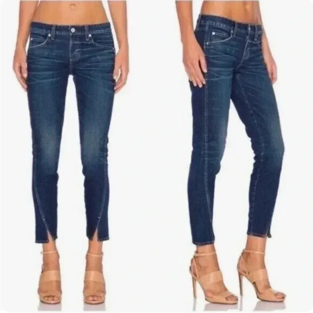 AMO Jeans Twist Cropped Jeans in True Blue Sz 27 - Image 2