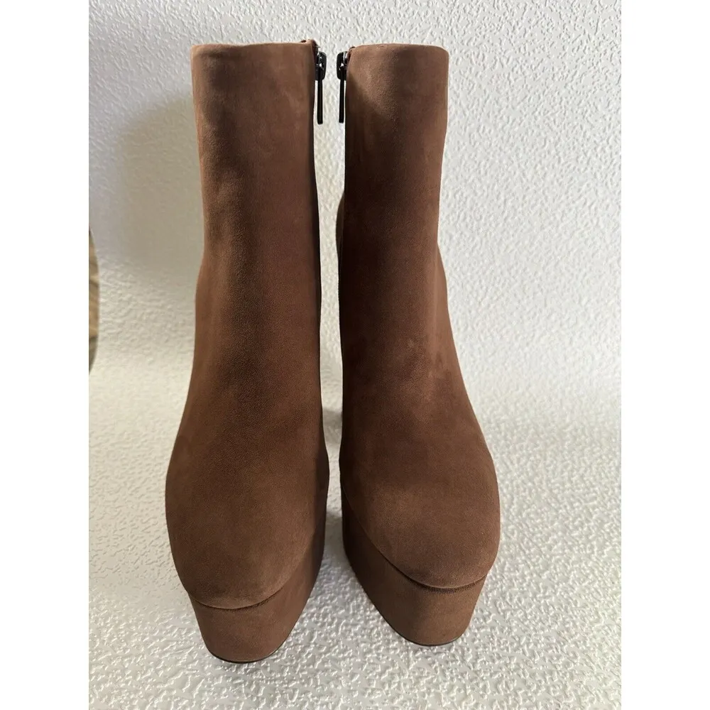 Sam Edelman Eli  Toasted Coconut Closed toe Suede Platform Ankle Dress Boots 9M - Image 4