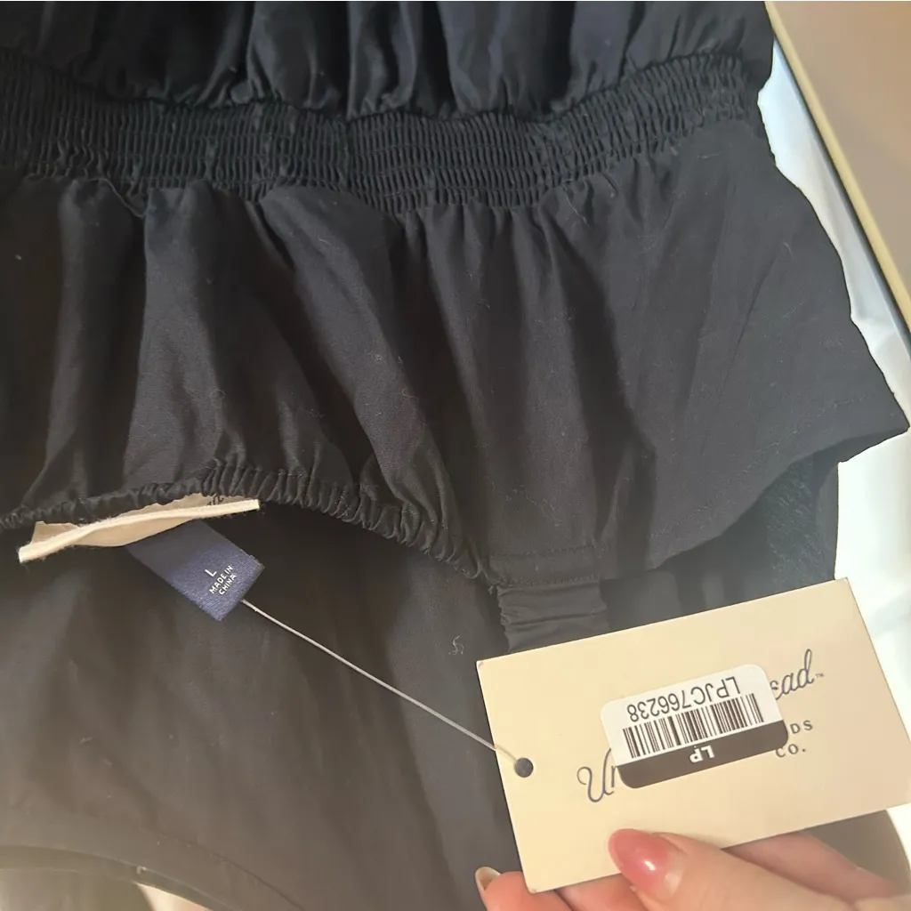 Women's Basque Waist Midi A-Line Dress - Universal Thread™ Black - Image 4