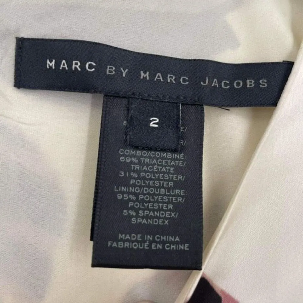 Marc by Marc Jacobs Women's Floral Print Lined Mini Dress Multi-Color Size 2 - Image 8