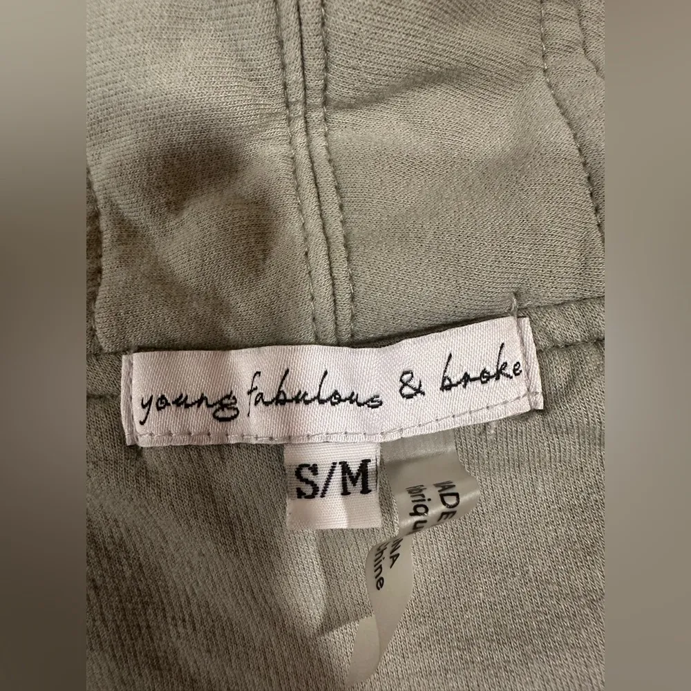 Young Fabulous & Broke light sage green  Puffer cardigan with Quilted Design - Image 4