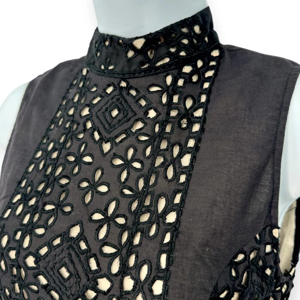 Anthropologie KAS New York | 0 | Sleeveless Cutout Mock Neck Lined Shift Dress - Image 4