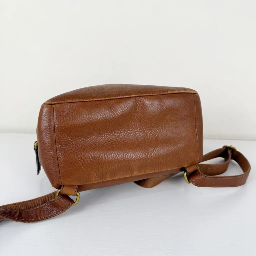 Fossil Brown Leather Cowhide Backpack - Image 5
