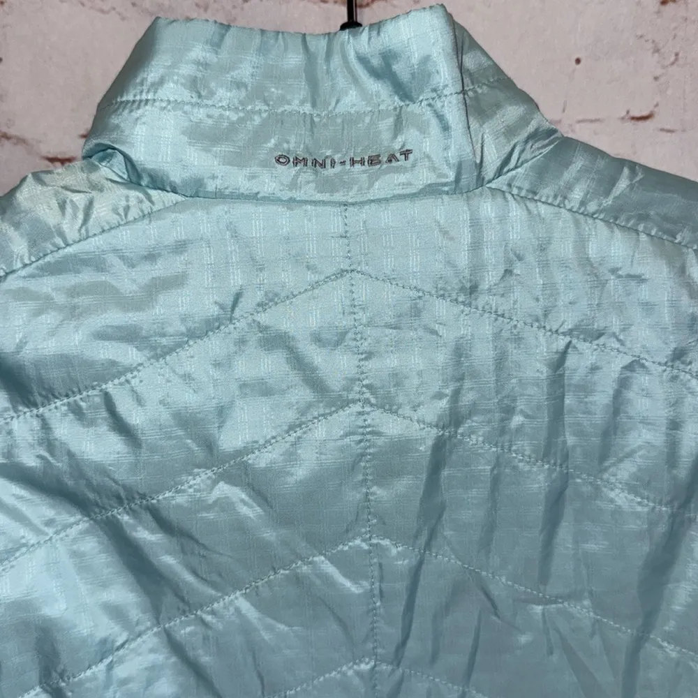 Columbia Vest Womens Small Blue Omni Heat Thermal Reflective Puffer Zip Layer - Image 5