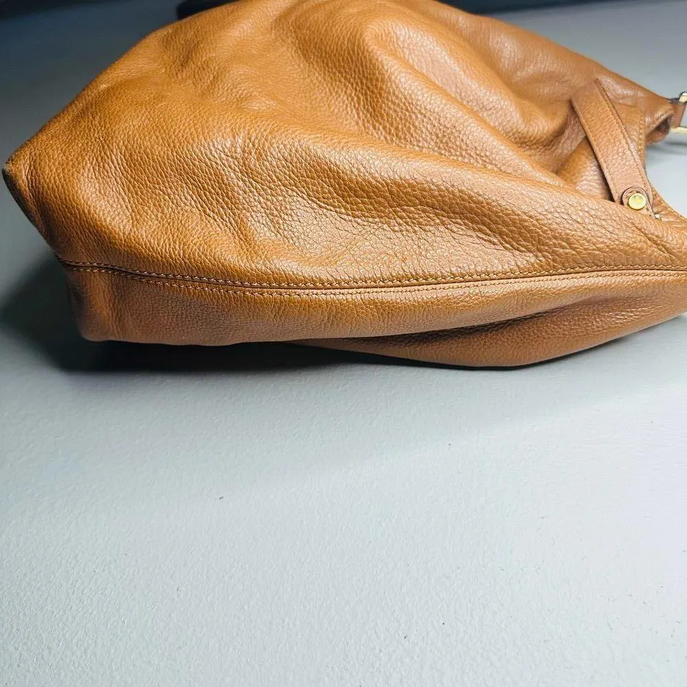 MICHAEL KORS Women's Jetset Brown Leather Gold Chain Handle Shoulder Bag - Image 3