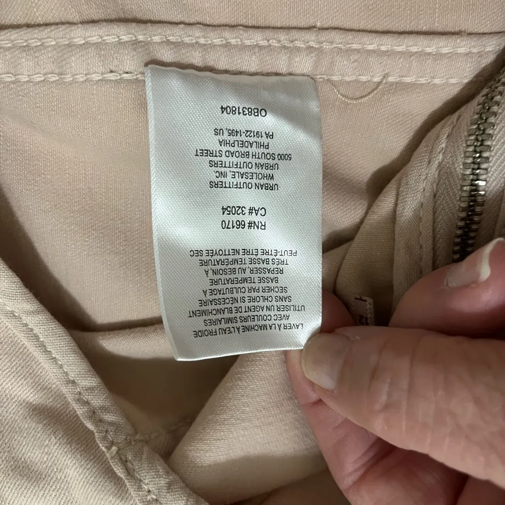 Free People Modern Femme Women's Mini Skirt Khaki Stretch Size 12 - Image 6