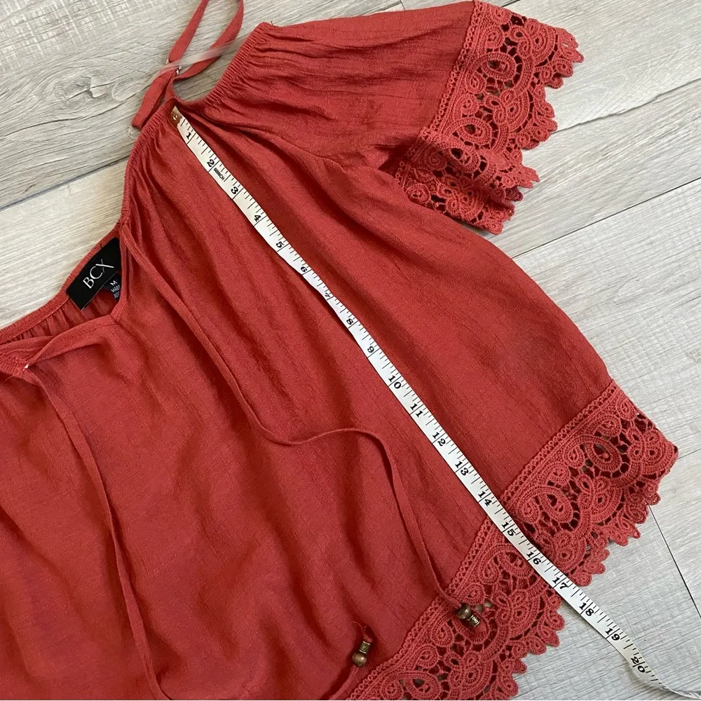 Burnt Orange Loose Lace Top - Image 6
