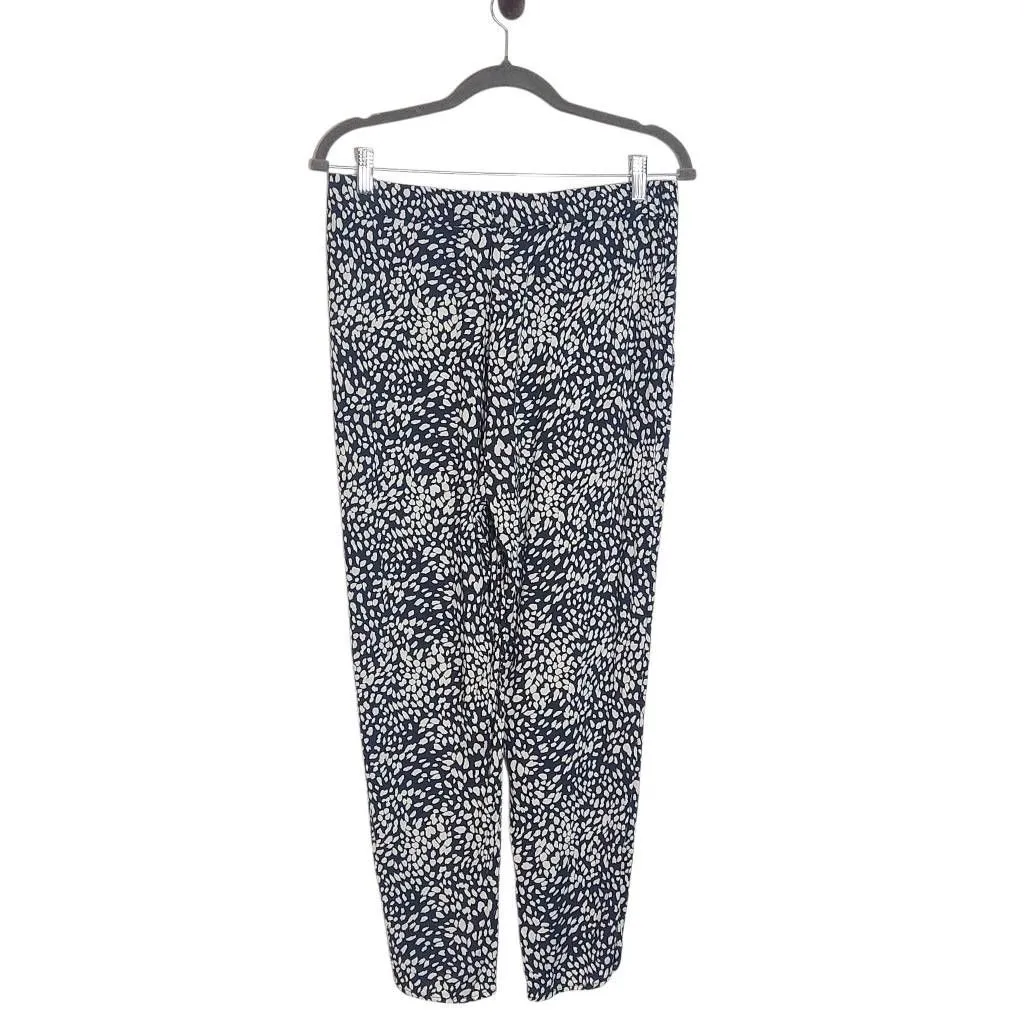 Saltwater Luxe Black and White Print Cropped Pull-on Pants Size Medium - Image 2