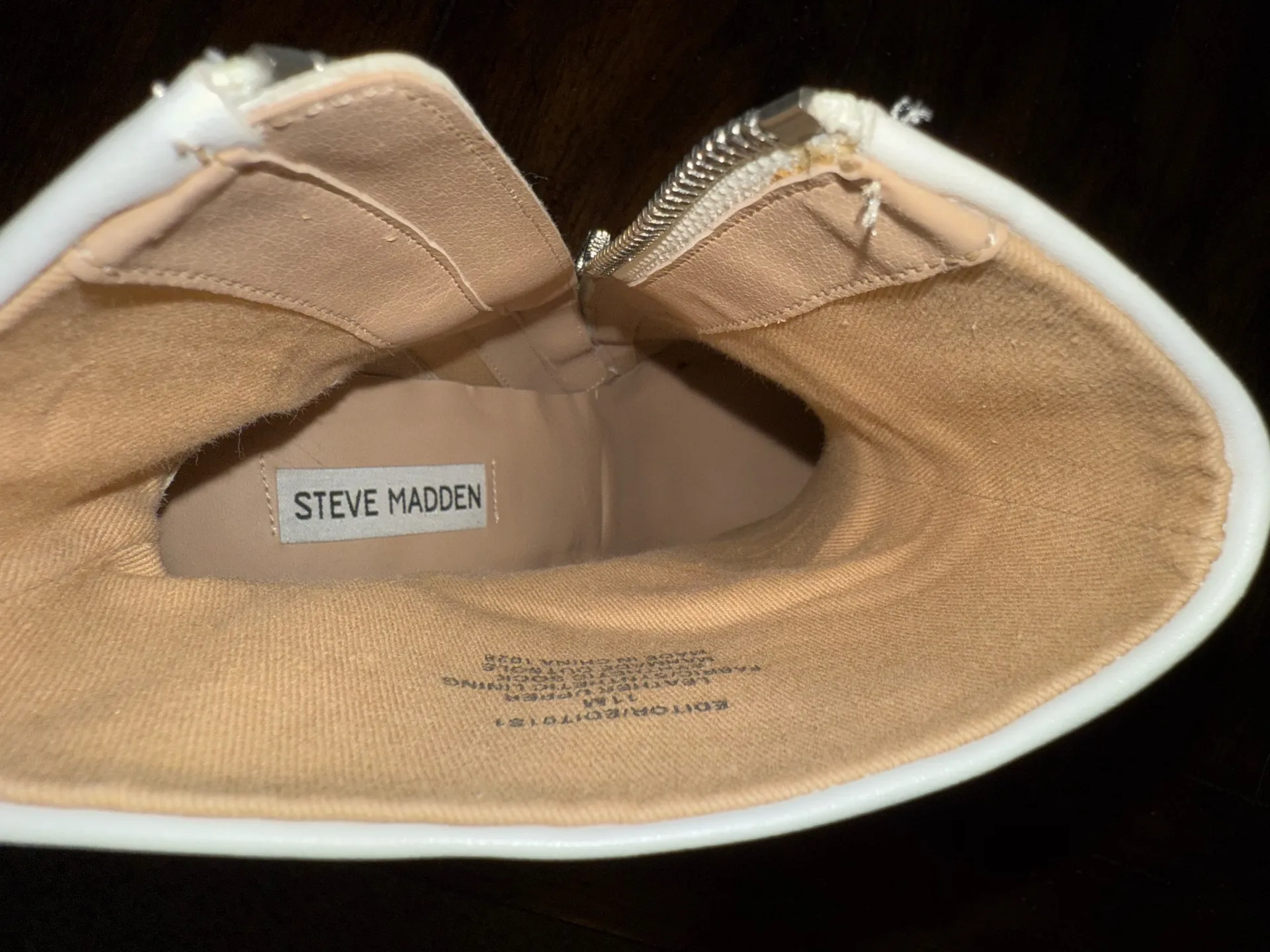 Steve Madden White Leather Boots - Image 5