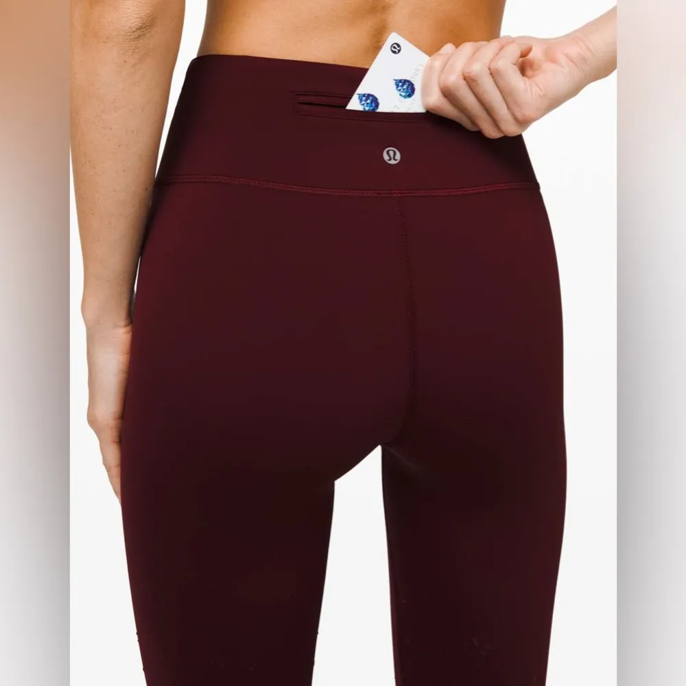 Lululemon Women’s Speed Wunder Mid-Rise Tight 28” Speckle Shine Garnet Leggings - Image 3