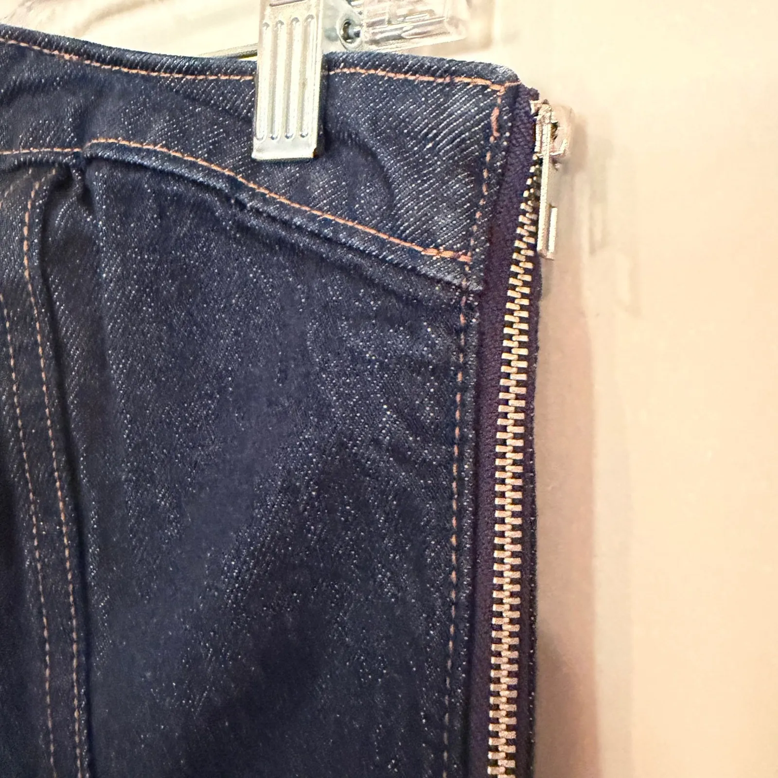 Abercrombie & Fitch Denim Romper Women's M/Tall Strapless Dark Wash Y2K‎ Hippie - Image 7