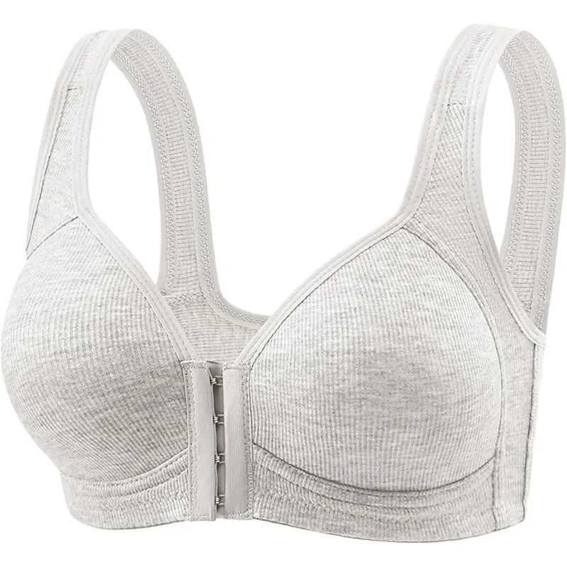 NWT ~ Set/ 4 Front Closure Wireless Seamless Ribbed Full Coverage Bras ~ LARGE - Image 3
