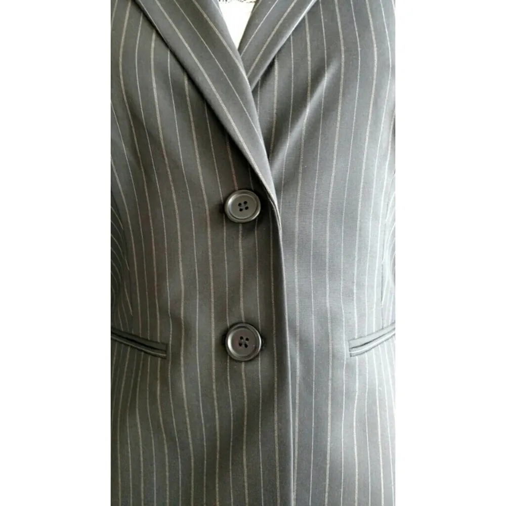 LOFT Black Pinstripe Blazer Career Office Workwear 4 New - Image 4