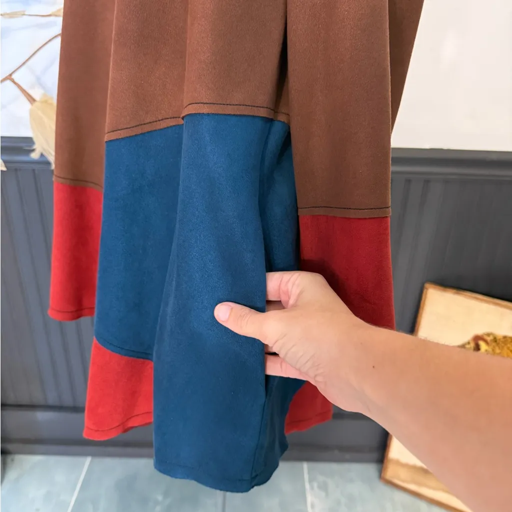 IC Collection Colorblocked Asymmetrical Quarter Zip Jacket ~ Size L 💛🍄 Brown Size L - Image 4