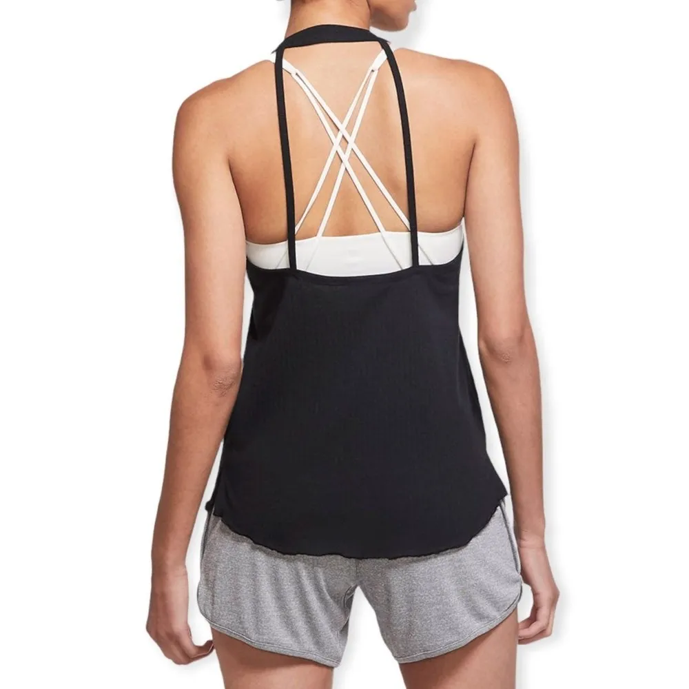 Nike Yoga Core Collection Black Ribbed Tank Top - Image 61