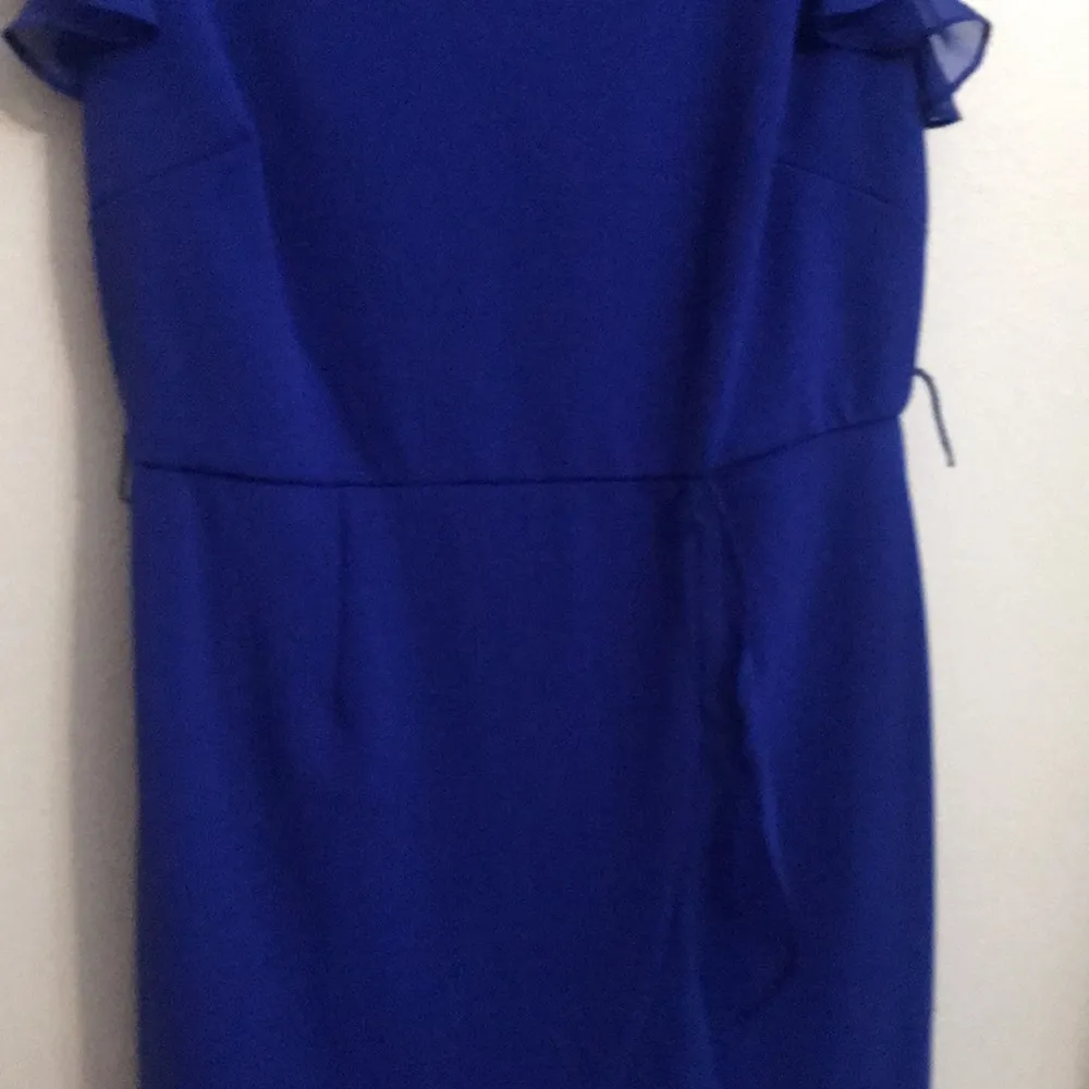 New SHELBY & PALMER Ruffle Sheath Dress Royal blue 6 - Image 8