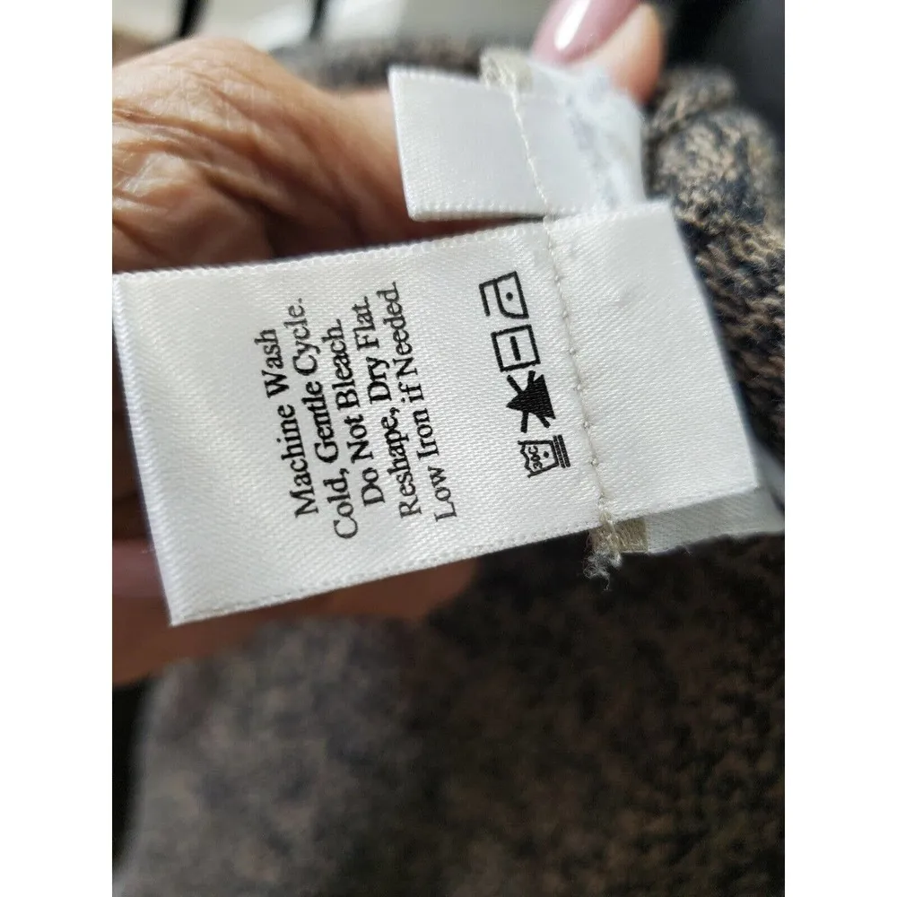 Coldwater Creek Gray Cotton Long Sleeve Mock Neck Knee Length Sweater Dress PXS - Image 9