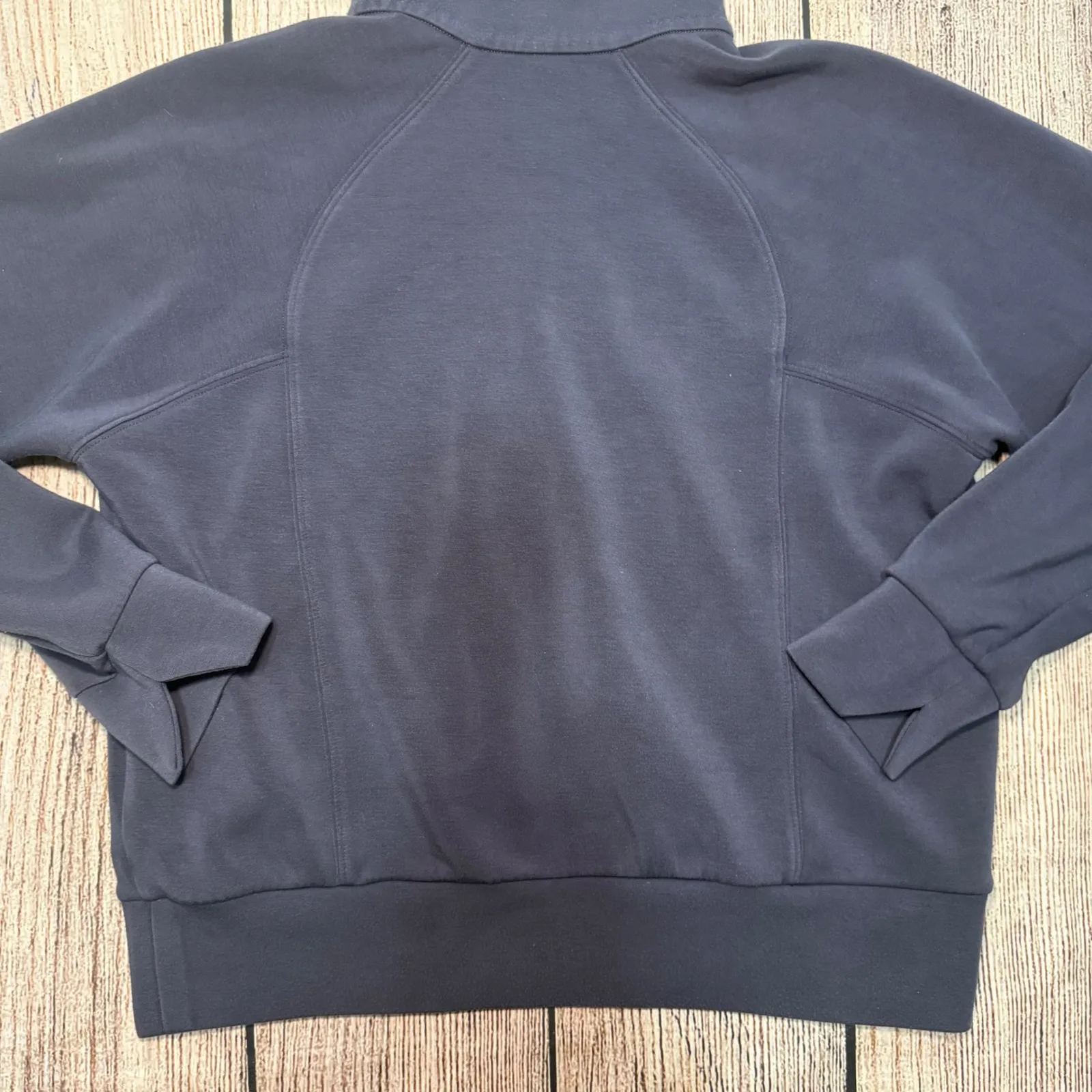 Spanx Air Essentials 1/2 Zip Sweatshirt Women's XS Blue Stretch Soft Pullover - Image 10