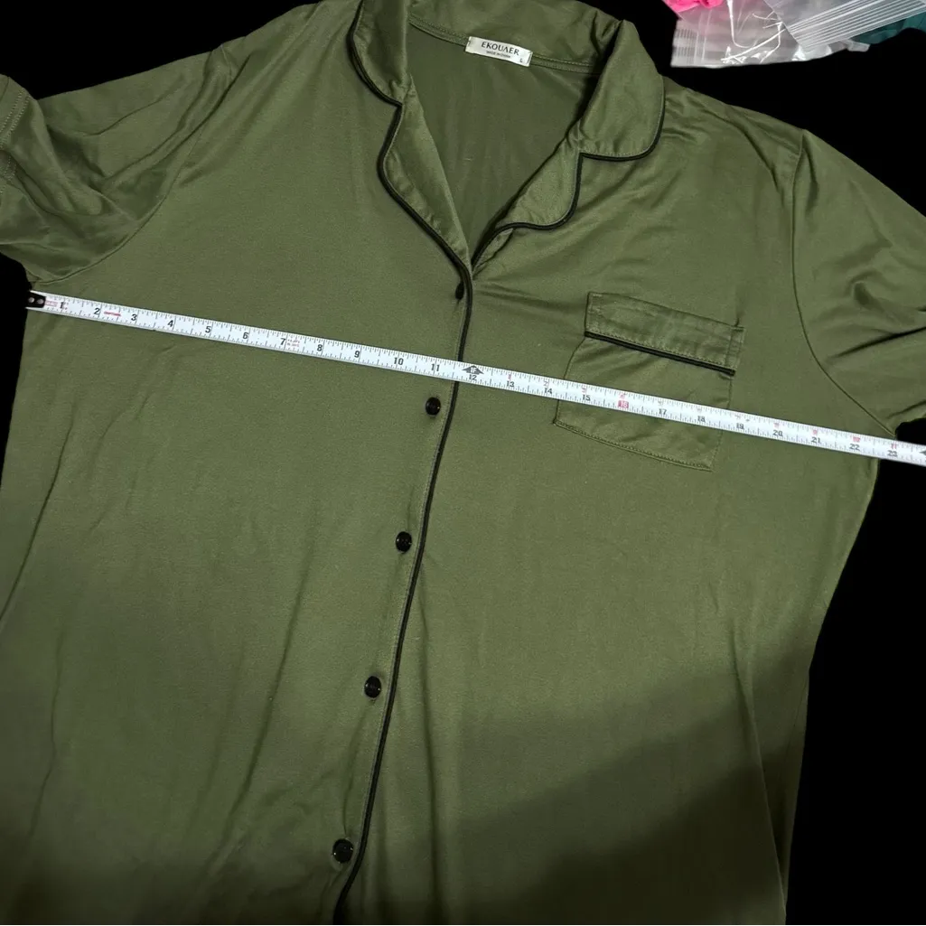 Olive Green Women's Pajama Set - Image 3