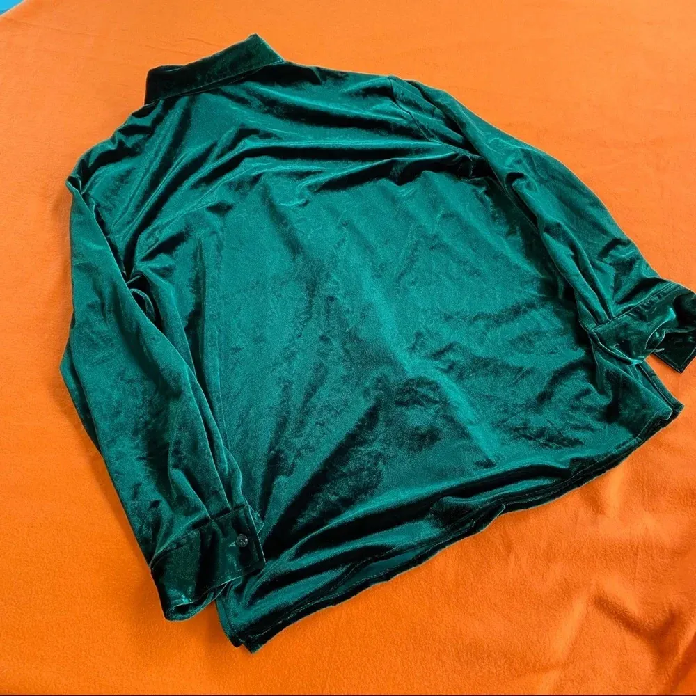 forest green button down long sleeve shirt Size L - Image 2