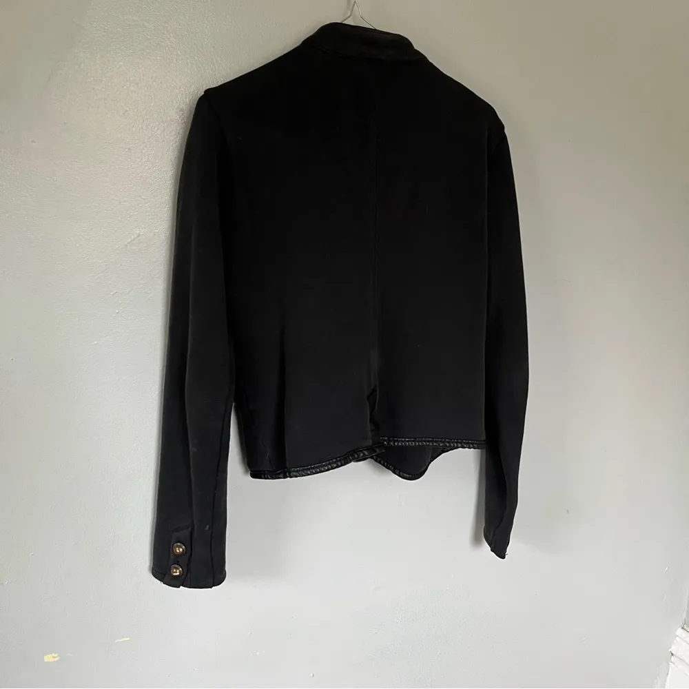 Aeropostale Button Up Military Style Fall Spring coat jacket Black Medium - Image 5