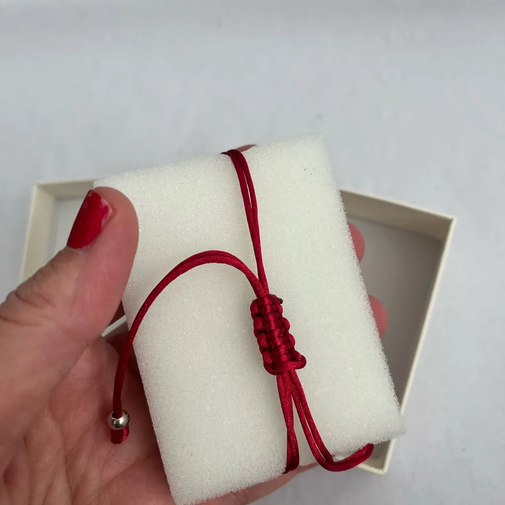 Red String Bracelet with Evil Eye Charm - Image 4