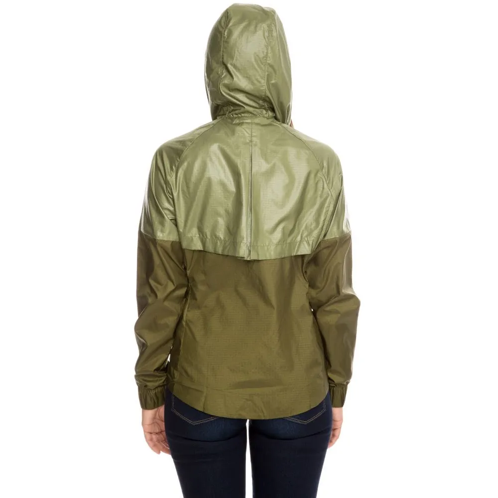 Nike Women’s Olive Green Windbreaker Rain Coat Zip Up Jacket Size Small - Image 3