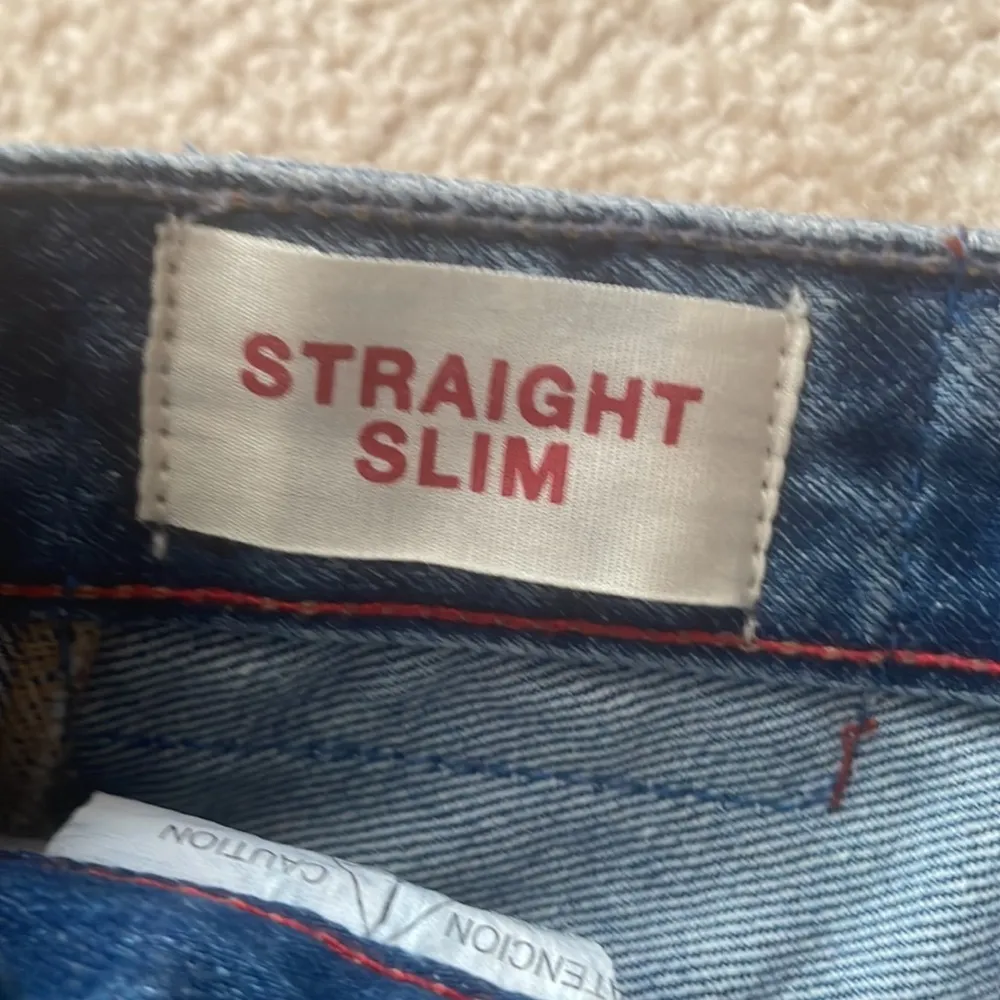 Womens New Stradivarius Handmade Craft Straight Slim Jeans - Image 4