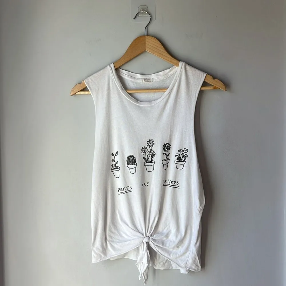 Brandy Melville Cut Off Tee Plants and Friends - Image 2