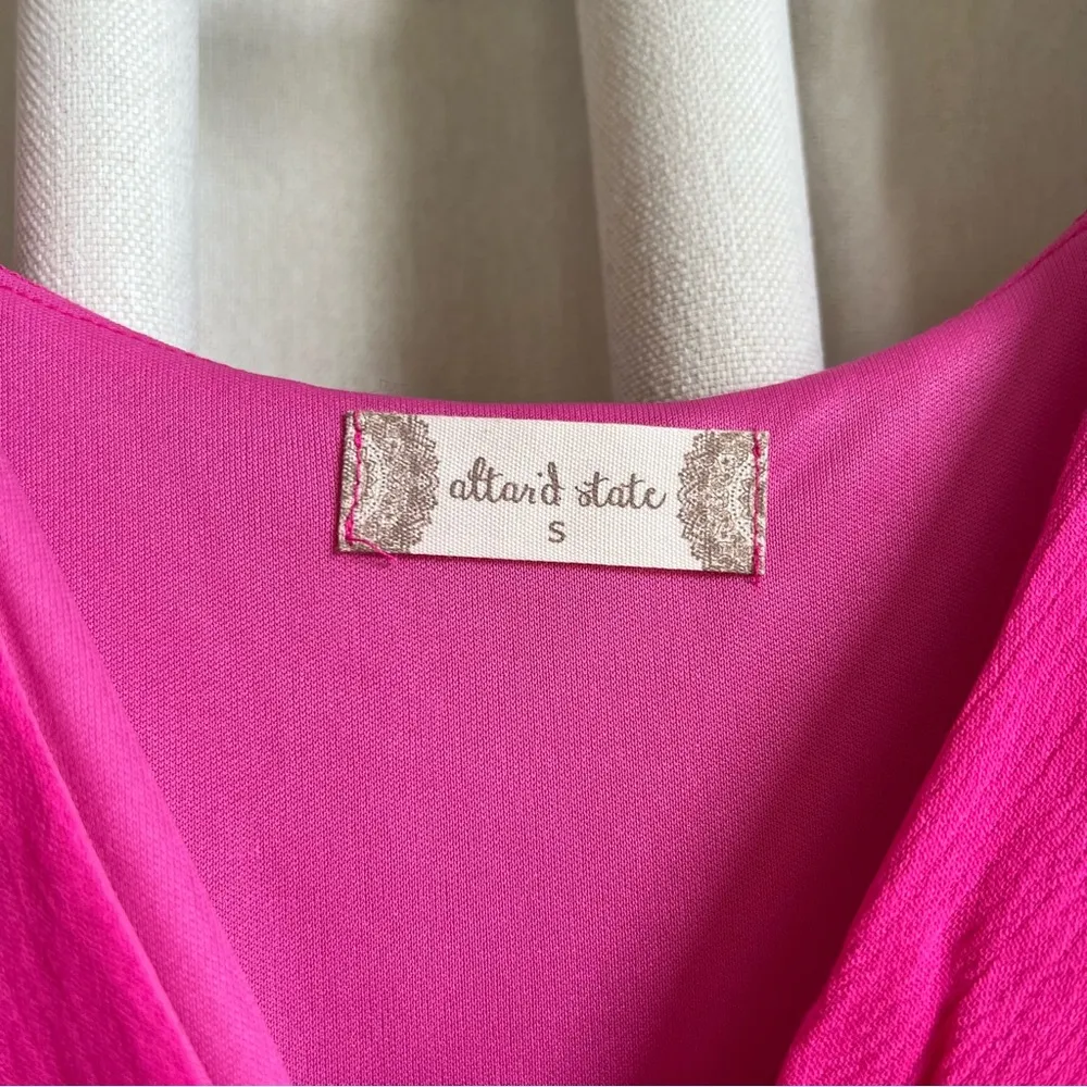 Altar’d State NWT hot pink wrap romper - Image 4