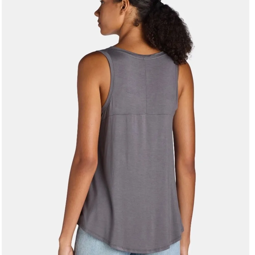 TIME and TRU Womens Tank Top Size Medium 8-10 Relaxed Fit Sleeveless Gray  New - Image 2