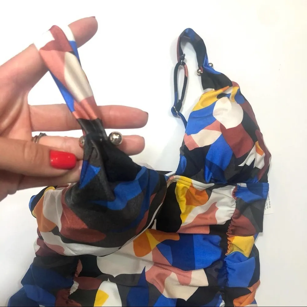 Calvin Klein Multicolor tankini swim top Small - Image 4