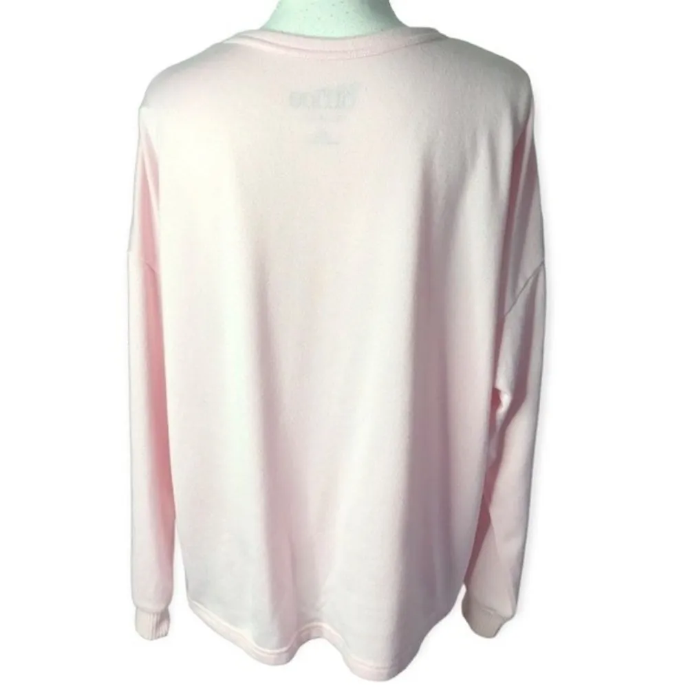 The Office Pam & Jim PB & J Pink Pullover Fleece Pajama Sweatshirt Size L - Image 6