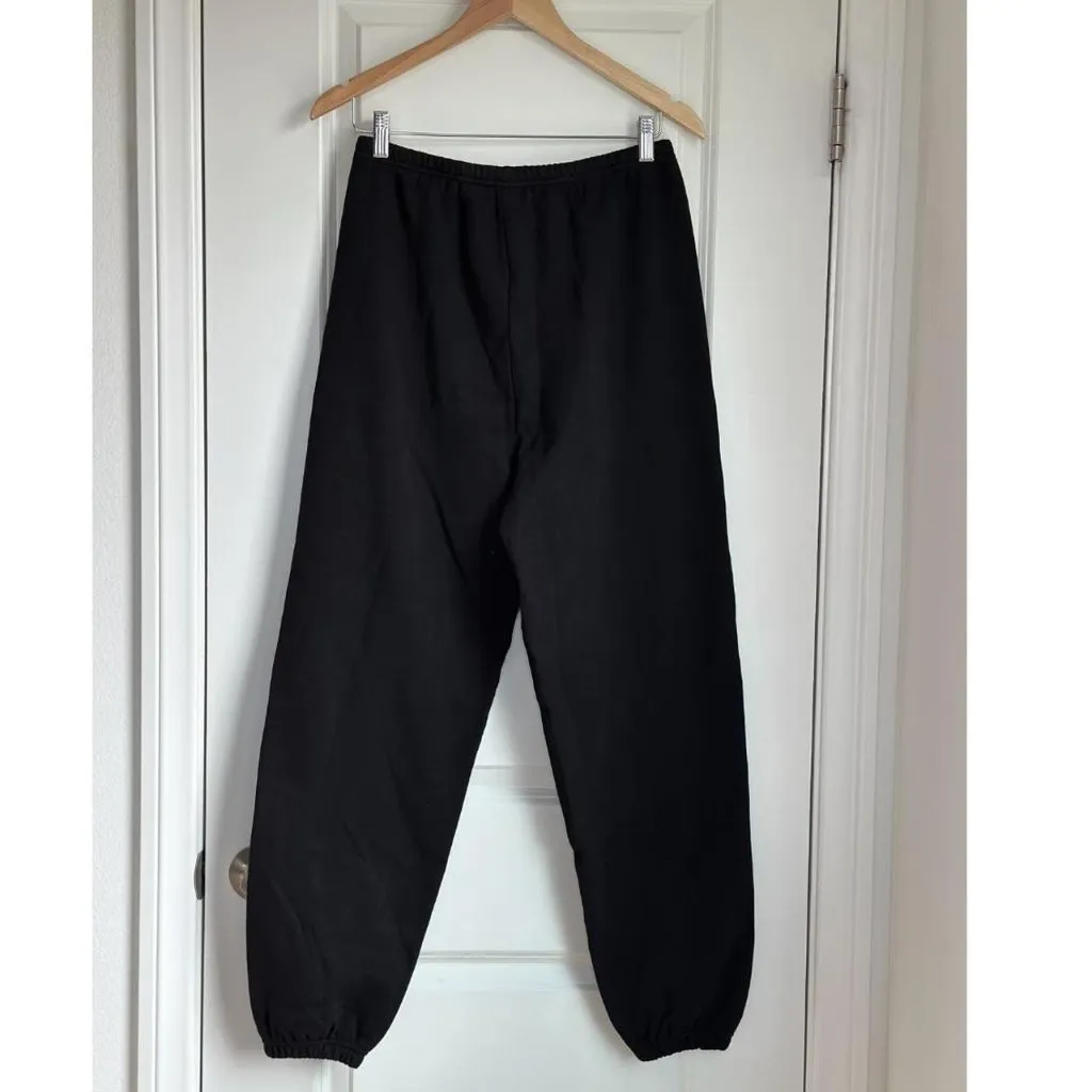 Skims Cotton Fleece Jogger in Onyx, Size Small - Image 6