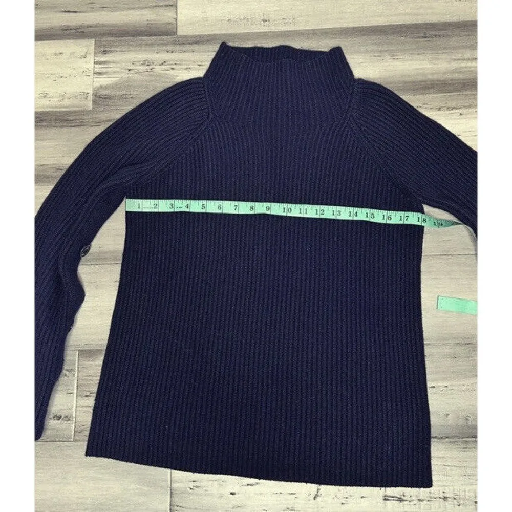 NWT Vince Button Sleeve Wool Cashmere Funnel Neck Sweater Women's Size S - Image 8