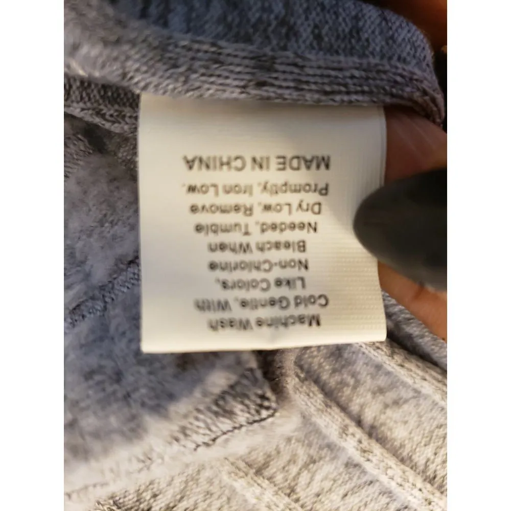 Womens 3 Piece Cardigan with Tank & Pants M Purple Ribbed Long Sleeve Open Front Blue Size M - Image 7