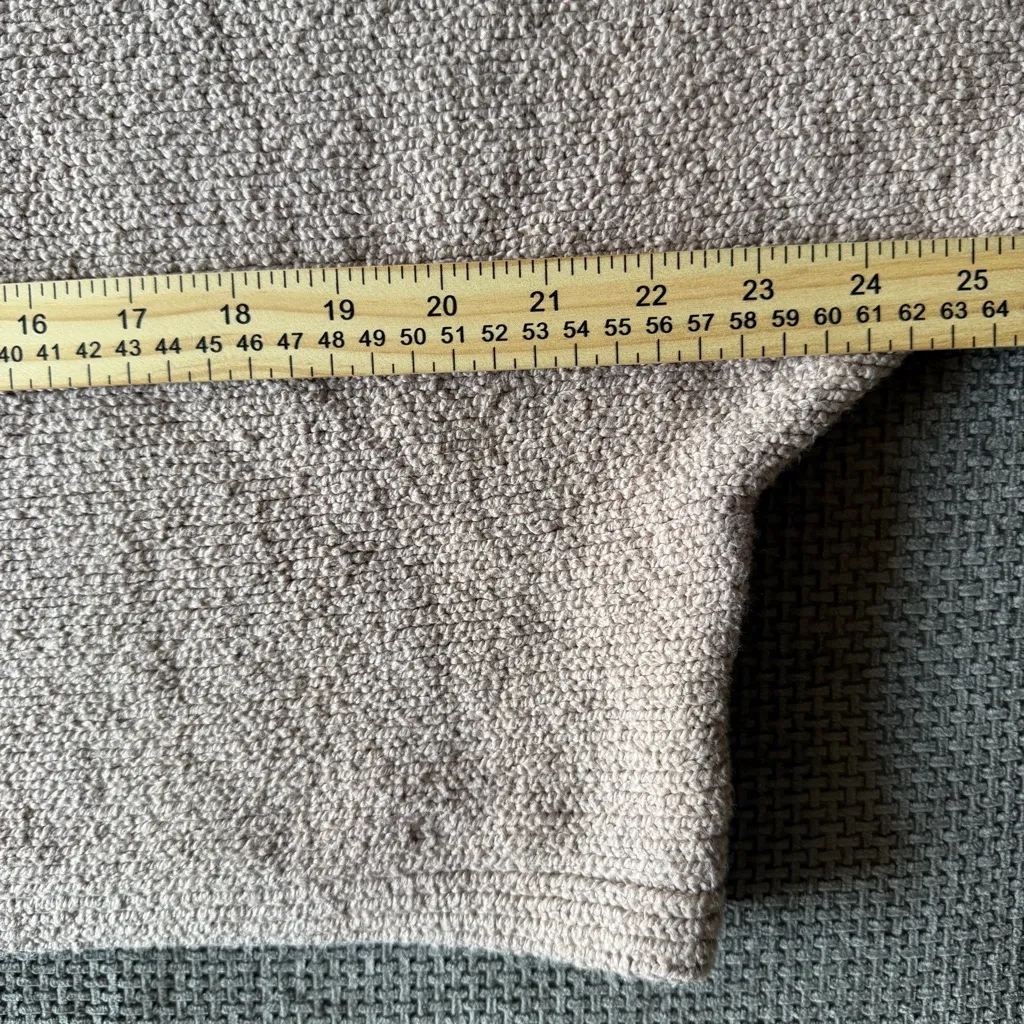 Abercrombie & Fitch Cropped Chunky Knit Pullover Sweater Dolman Sleeve S/M Cozy - Image 6