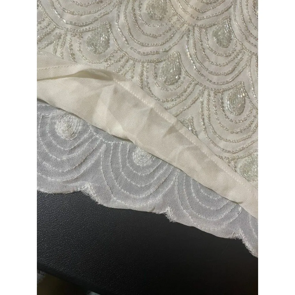 NEW Lucy & Laurel Beaded net mermaid tank Top blouse S PARTY FESTIVAL DAINTY - Image 5