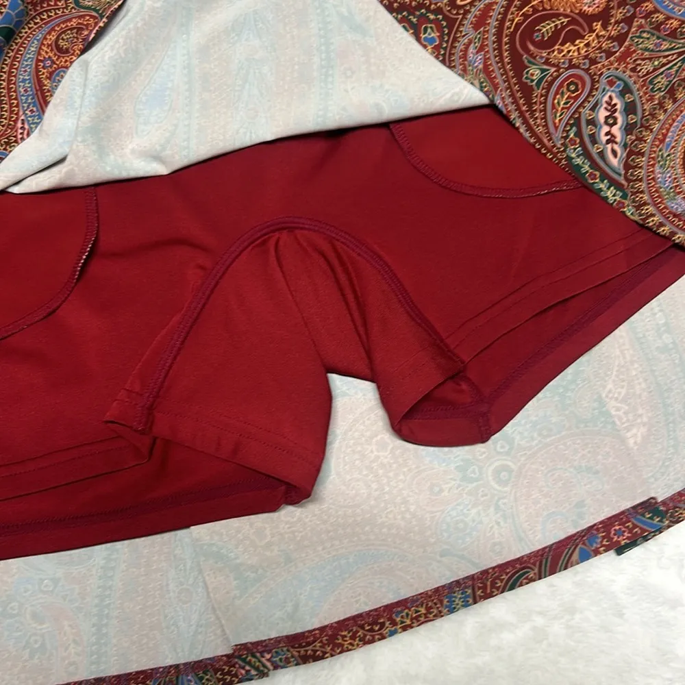 RLX  Polo Paisley Pleated Four Way Stretch Skort Skirt Ancient Sz XL - Image 9