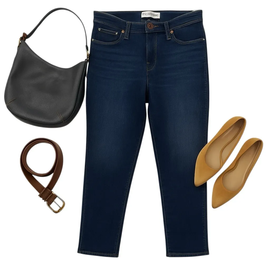 Madewell Women’s Slim Straight Jeans Dark Wash Denim Stretch Size 33 Inseam 27 - Image 2