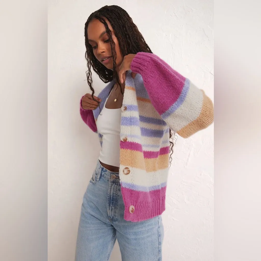 Z Supply Chasing Sunsets Cardigan Heartbreaker Pink Size Small NWOT - Image 9