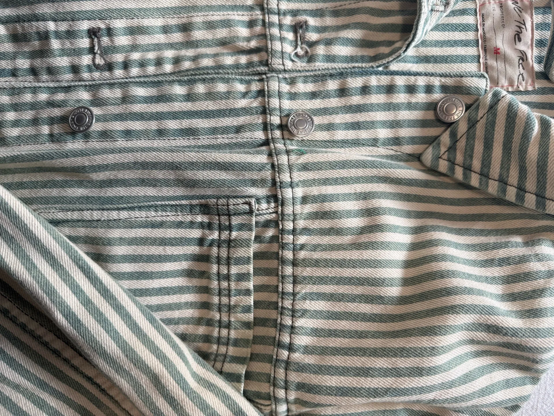 Free People Opal Swing Print Denim Jacket - Image 2