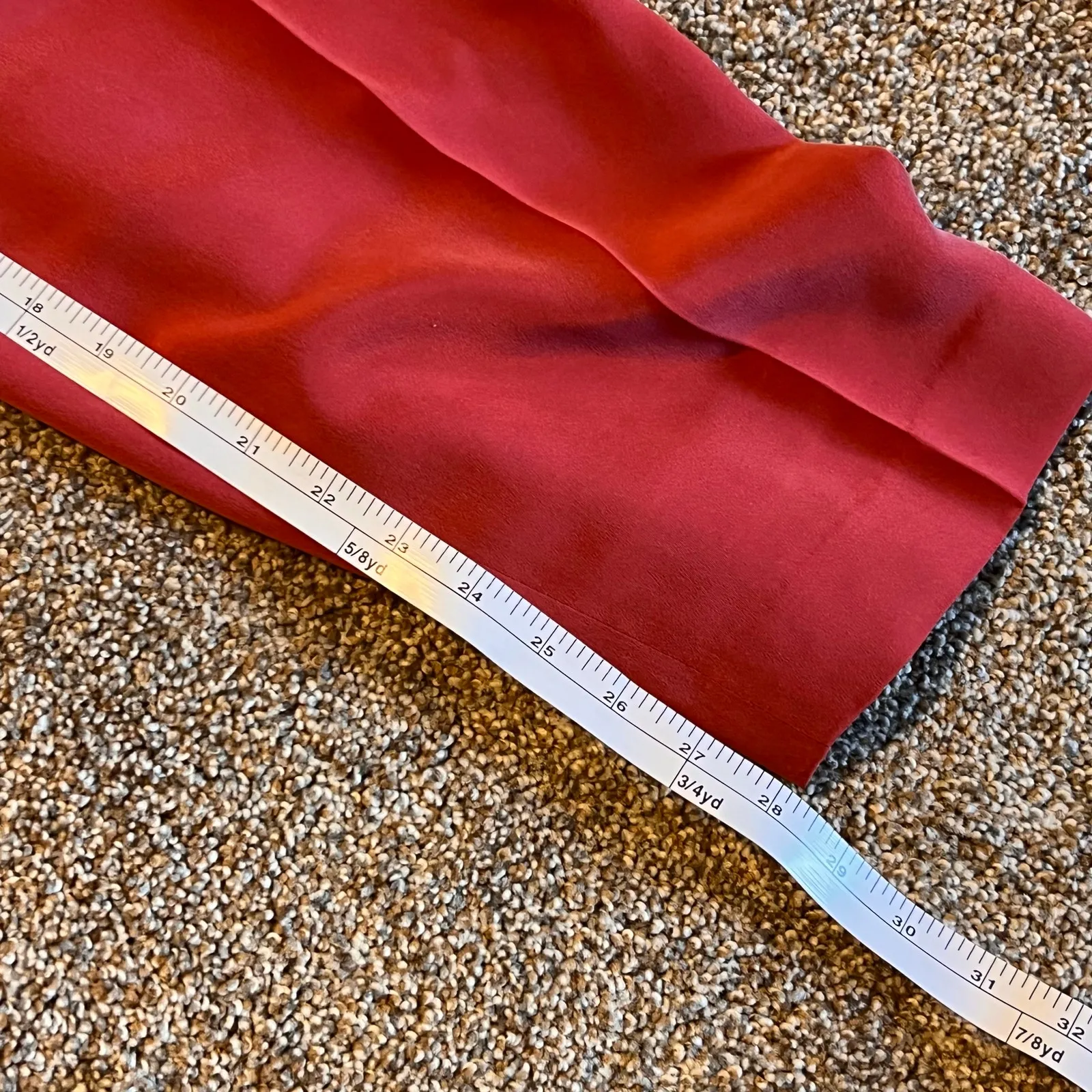 Valerie Stevens 100% Silk Women's Trousers.  Dark Coral. Size 10 - Image 4